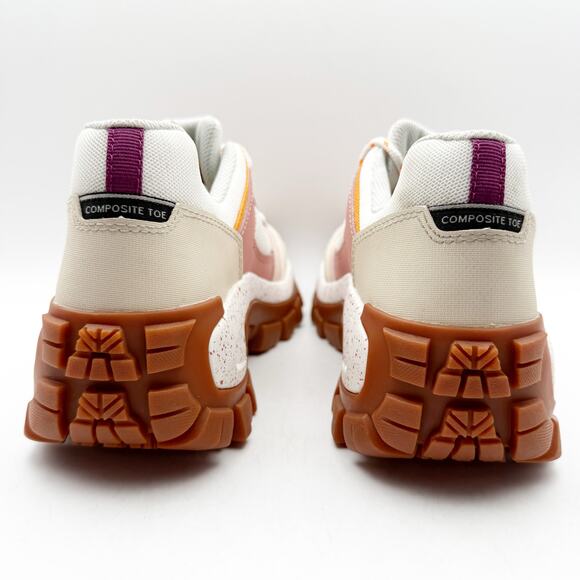 Caterpillar Pink and White Sneakers with Rugged Design - Picture 9 of 14